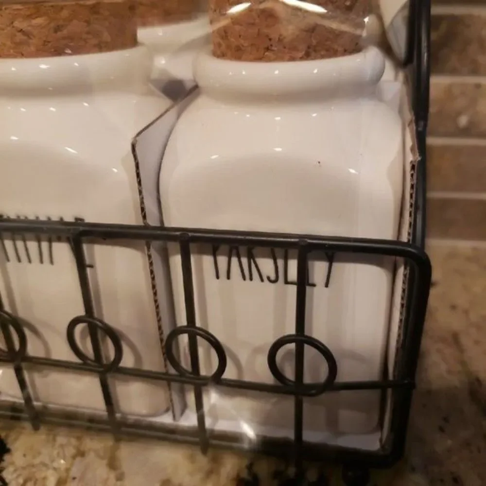 Rae Dunn Spice Rack Rosemary Thyme Parsley Oregano New
